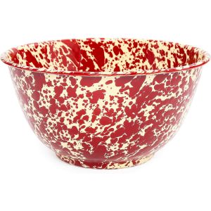 Crow Canyon Large Serving/Salad Bowl | Burgundy & Cream