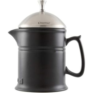 image shows Chantal 16oz French Press | Matte Black against a blank, white background