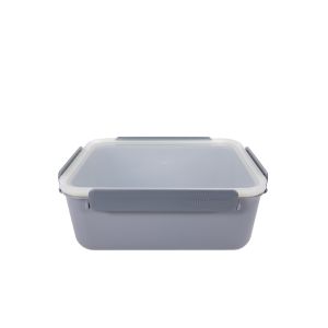 image shows Click Clack 2.8 Quart Daily Food Storage Container | Grey against a blank, white background