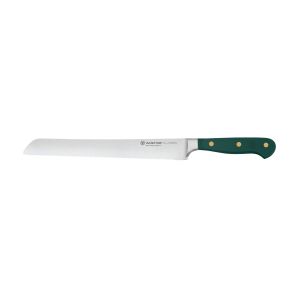 image shows WÜSTHOF Classic Color 9" Double Serrated Bread Knife | Fresh Rosemary against a blank, white background