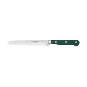image shows WÜSTHOF Classic Color 5" Serrated Utility Knife | Fresh Rosemary against a blank, white background