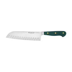 image shows WÜSTHOF Classic Color 7" Santoku Knife | Fresh Rosemary against a blank, white background