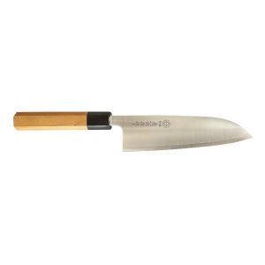 Kikuichi Warikomi Cherry Handle 440C Stainless Steel 6" Santoku Knife