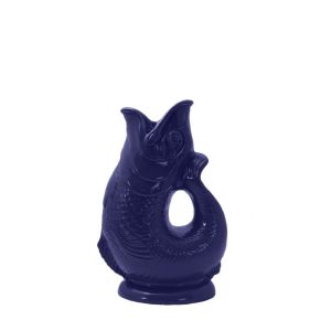 image shows Wade Ceramics Mini Gluggle Jug | Cobalt Blue against a blank, white background
