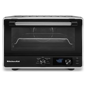 image shows KitchenAid Digital Countertop Oven with Air Fry and Pizza | Matte Black against a blank, white background