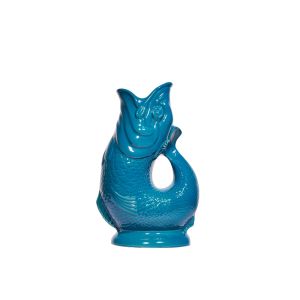 image shows Wade Ceramics Mini Gluggle Jug | Petrol   against a blank, white background