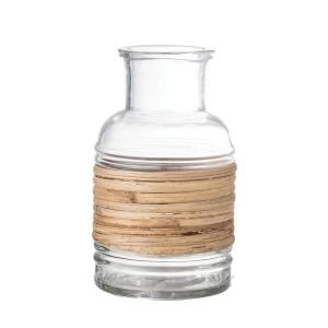 Creative Co-Op Glass Rattan Wrapped Vase