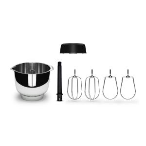 ankarsrum bowl complete set against a white background