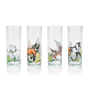 Everything Kitchens Drinking Glasses (Set of 4) | Barnyard Baby Animals