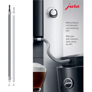 Jura Milk Pipe with Stainless Steel Casing HP1 (For WE8, ENA 8, Micro 90, E6, D6 machines)