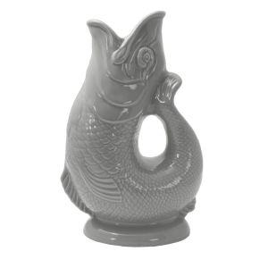 image shows Wade Ceramics Extra Large Gluggle Jug | Dark Grey against a blank, white background