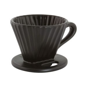 image shows Chantal Lotus 8oz Ceramic Filter | Black Matte against a blank, white background
