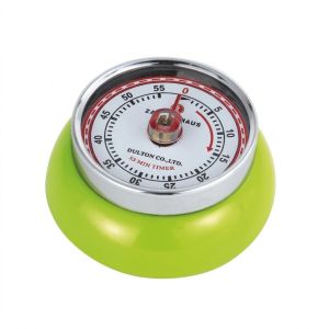  image shows Zassenhaus Retro 2.75" Kitchen Timer | Kiwi  against a blank, white background