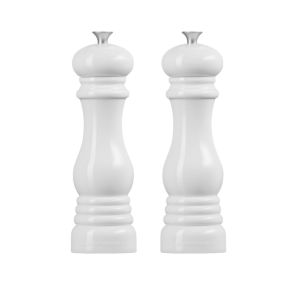image shows Le Creuset Salt And Pepper Mill Set | White against a blank, white background
