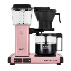 image shows Moccamaster KBGV Automatic Drip Stop Coffee Maker (40 oz Glass Carafe) | Pink against a blank, white background