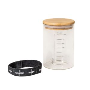 image shows Nutrimill Glass Sourdough Starter Jar | 1 Pint against a blank, white background