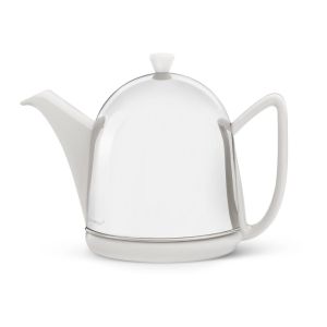陶瓷舒适曼托4杯茶壶，不锈钢表面B-1510W Bredemeijer