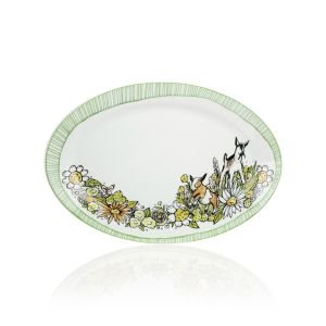 Everything Kitchens 14" Oval Platter | Caprine Caper Baby Goat
