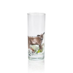 Everything Kitchens 8 oz Drinking Glass | "Have a Cow" Jersey Calf