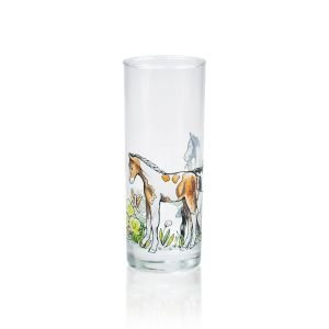 "Hold Your Baby Horses" Drinking Glass (Front)