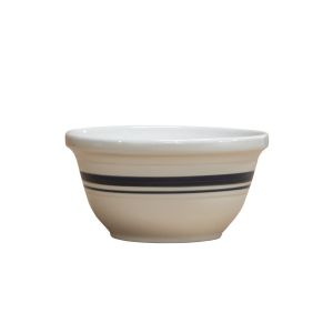 image shows Ohio Stoneware 12" Dominion Mixing Bowl | Black Stripe  against a blank, white background