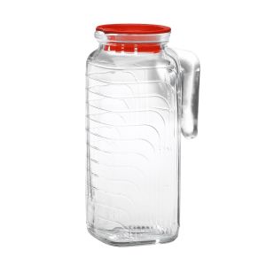 Bormioli Rocco 40.5 oz Gelo Jug with Red Lid