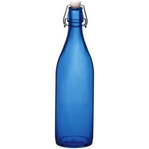 Navy Blue Bormioli Rocco Giara Glass Bottle: 666260MBE321706