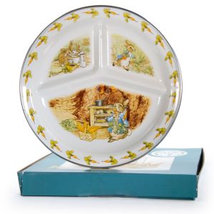 Golden Rabbit Enamelware 9" Divided Toddler Plate - Peter Rabbit

