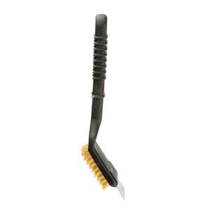 RSVP 9" Grill Brush - Brass Bristle & Stainless Scraper