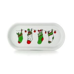 Fiesta® 12" Small Bread Tray | Christmas Whimsy (White)
