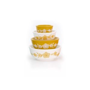 Twinkl Toast Stackable Miniature Vintage Bowls | Butterfly Gold against a white background