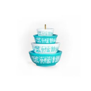 Twinkl Toast Stackable Miniature Vintage Bowls ornament | Butterprint against a white background