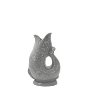 image shows Wade Ceramics Mini Gluggle Jug | Dark Grey against a blank, white background