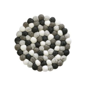 Grigio Virgin Wool Trivet against a plain white background