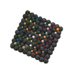 "Nero" Virgin Wool Trivet against a plain white background