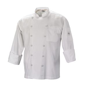 Mercer Renaissance Cutlery Men's Chef Jacket (Trad. Neck) | White, Large