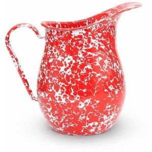 Crow Canyon Enameled Pitcher Red Marble