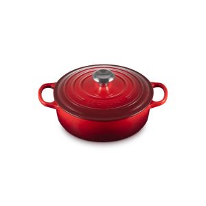 Le Creuset Signature 3.5 Quart Round Wide Oven against a white background