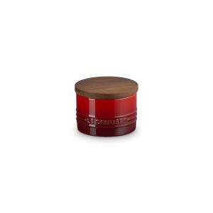 Le Creuset Signature 7oz Salt Cellar with Wood Lid | Cerise