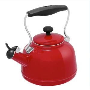 Chantal's (37-VINT RE) 2qt Vintage Teakettle with Red Finishing