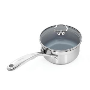 Chantal Induction 21 - 1 Qt Ceramic Coated Saucepan with Lid (Cookware) SLIN35-140C