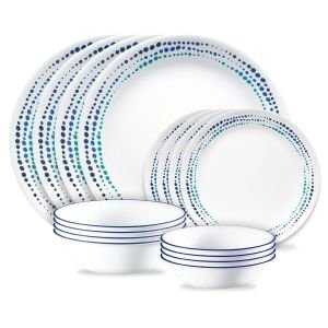 Corelle 16-Piece Dinnerware Set | Ocean Blues