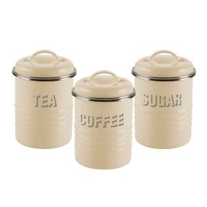 Typhoon Vintage Kitchen Collection | 27oz Storage Canisters (Set of 3) - Cream