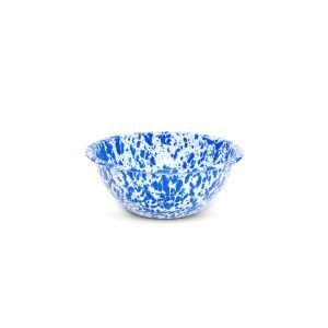 Crow Canyon Enameled Serving Bowl - Blue Marble - D18DBM