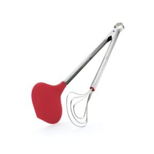 Cuisipro Steel and Silicone Fish Tongs - Red