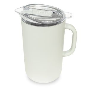image shows Served 66oz Insulated Drinkware Pitcher | Bone White against a blank, white background  