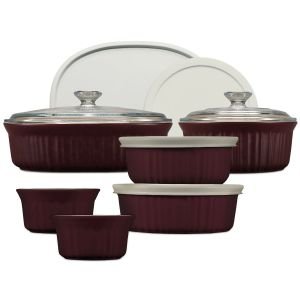 CorningWare French Colors 12-Piece Bakeware Set (French Colors) - Cabernet