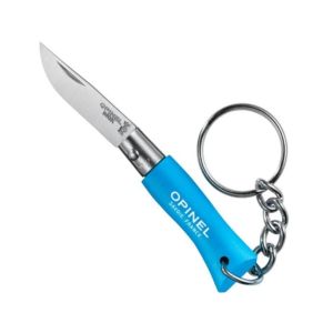 blue opinel keychain knife
