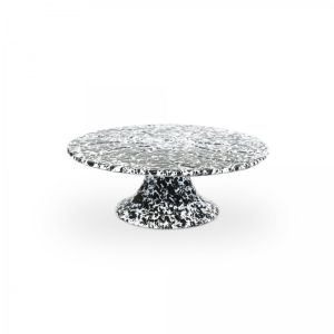 Crow Canyon 11" Cake Stand | Black Splatter