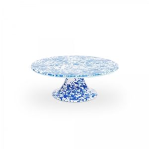 Crow Canyon 11" Cake Stand | Blue Splatter